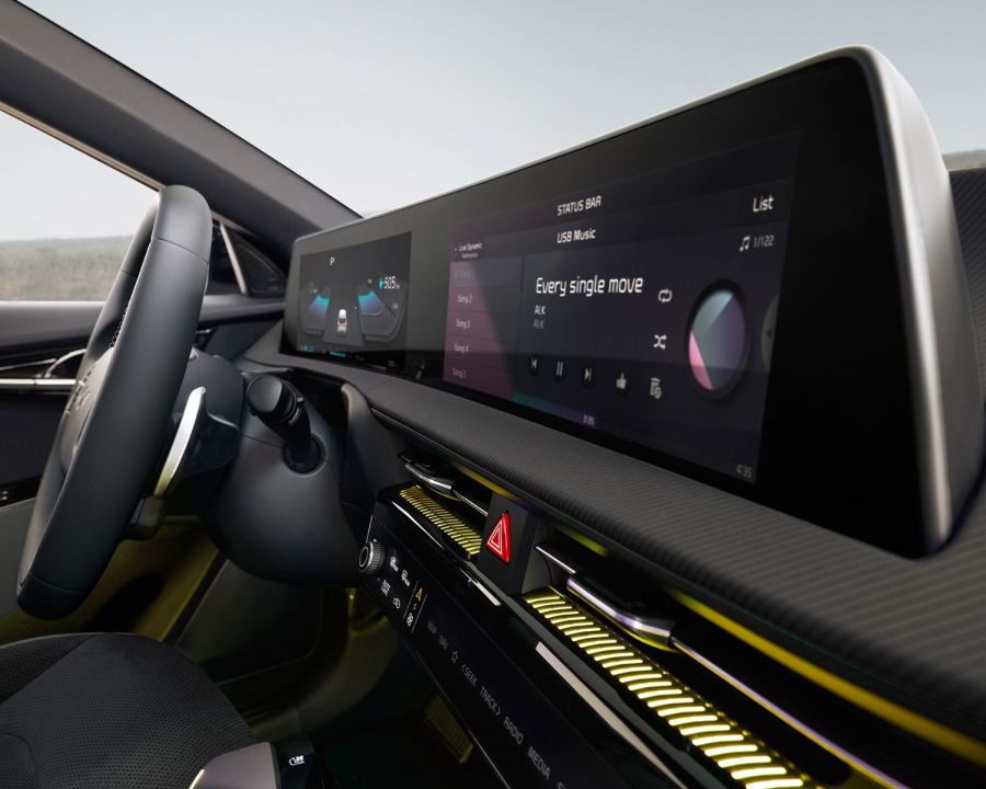 Pantalla panorámica digital de 12,3 con Apple Carplay y Android Auto